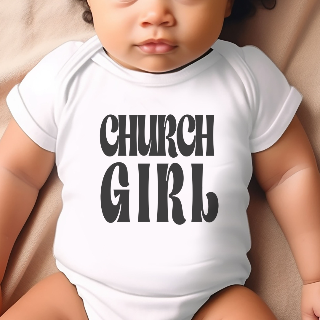 church christian girl onesie