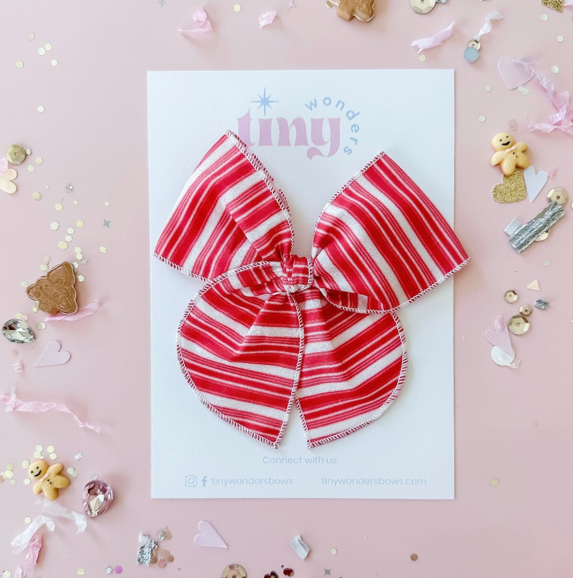 Candy Cane Stripe Bow