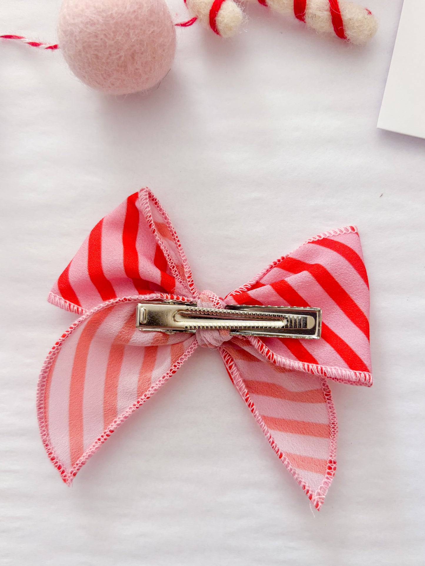 Candy Cane Stripes Bow