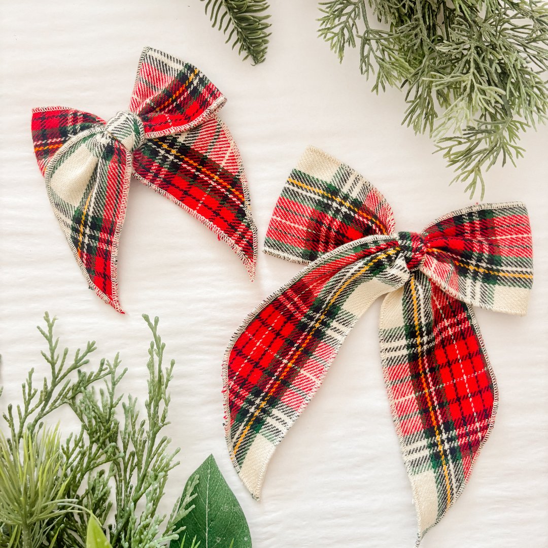 Holiday Plaid Bow