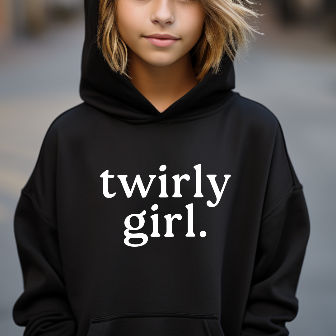 Twirly Girl (In Front) Youth Hoodie
