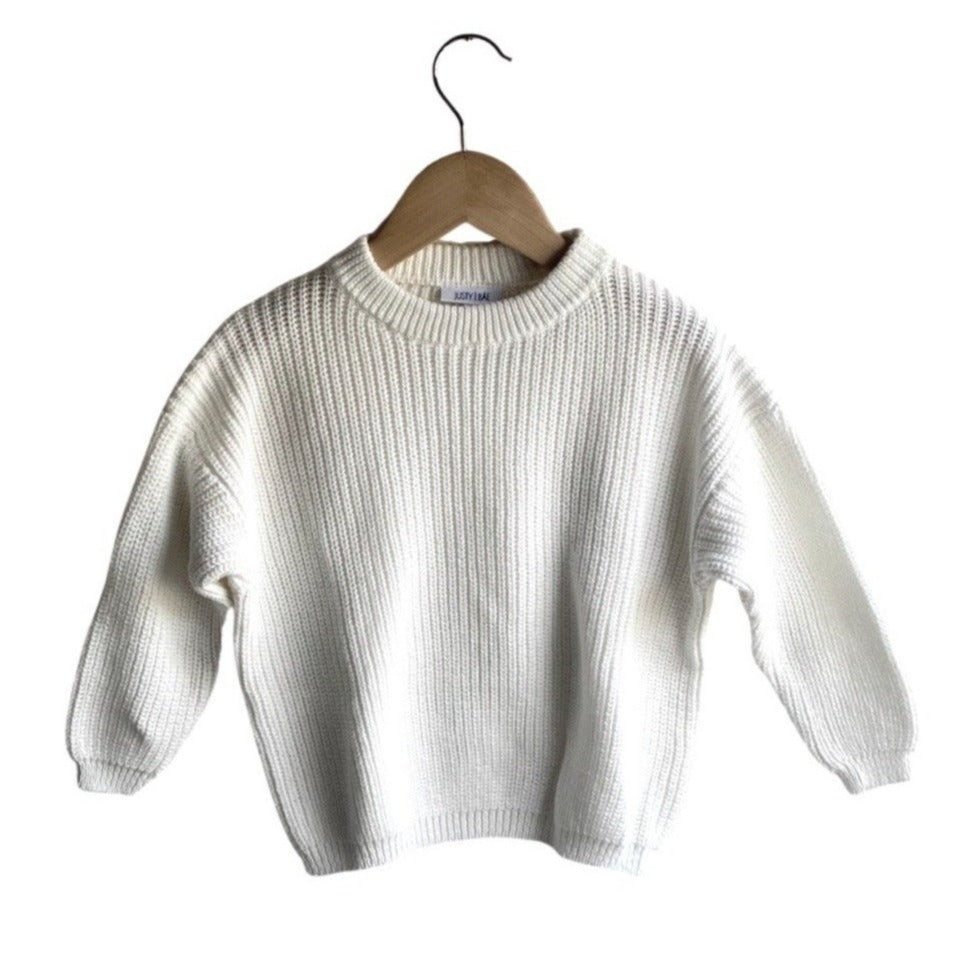 white kids ribbed sweater for baby and toddler girls