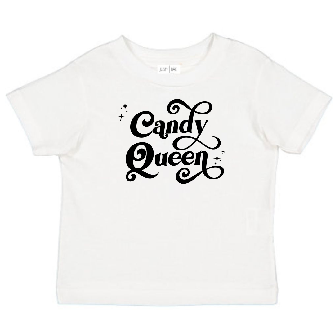 white candy queen tee baby toddler halloween outfit