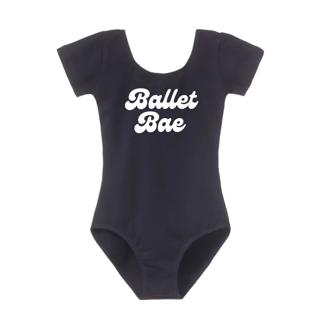 Leotard Dance Outfit Trendy Stylish Comfortable Washable Stretchy Kids Glamour Girl Boutique Style Unique Clothing; Ballet Bae Leotard for Baby Toddler ages 4-7 Girl Black Dance Collection Short Sleeves Bodysuit  