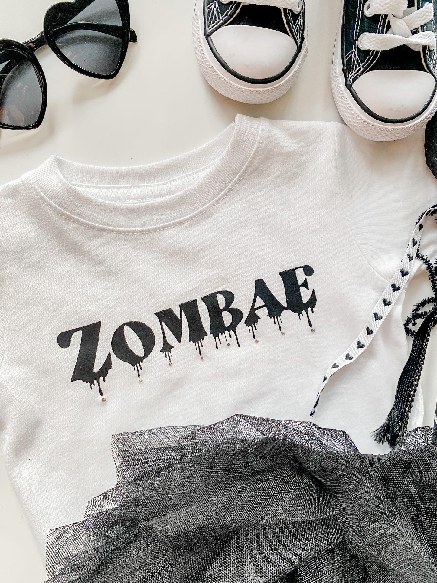 kids halloween tee zombie girl baby toddler clothing outfit