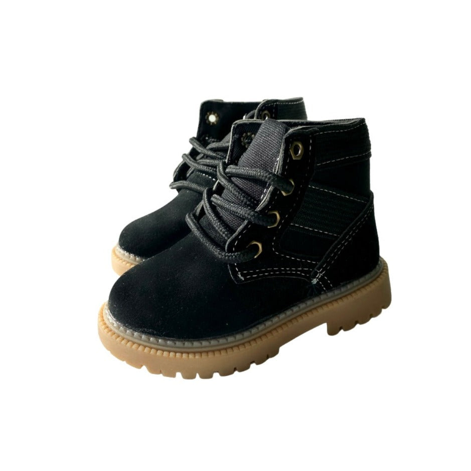black kids baby toddler suede boots