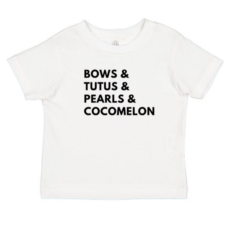 kids baby toddler tee bows tutus pearl cocomelon babies kids toddlers