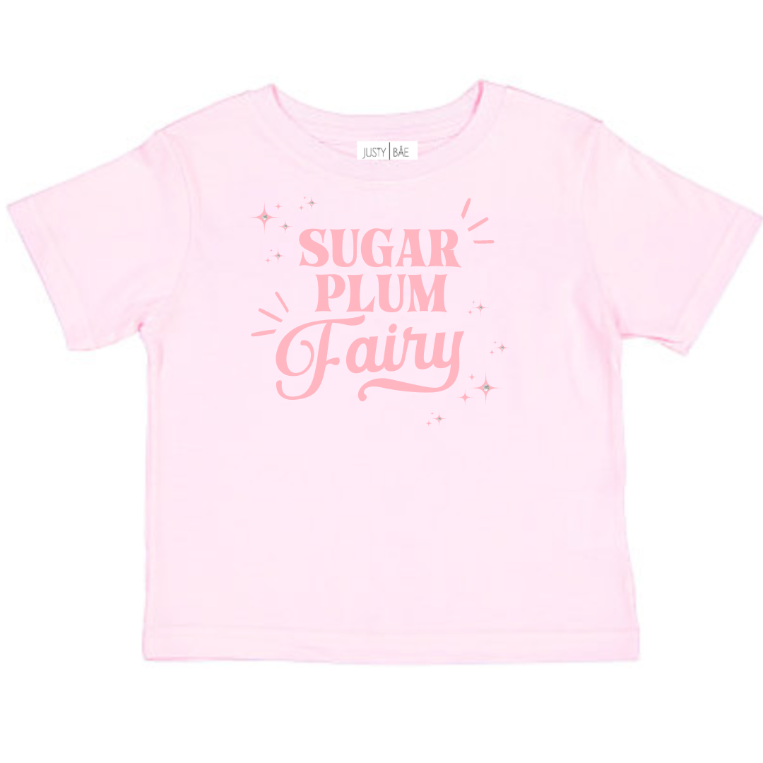 “Sugar Plum Fairy" Baby Toddler ages 4-7 girl Red/White/Pink Christmas Collection Short Sleeves/Long Sleeves Christmas Outfit Top Trendy Stylish Comfortable Washable Kids Glamour Girl Boutique Style Unique Clothing; “Sugar Plum Fairy” The Nut Cracker Graphic Tee for Baby Toddler ages 4-7 Girl Red/Pink/White Christmas Collection Short Sleeves/Long Sleeves