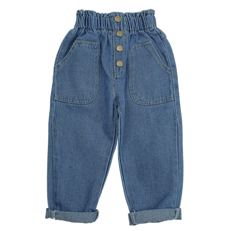 toddler girl denim high waist jeans