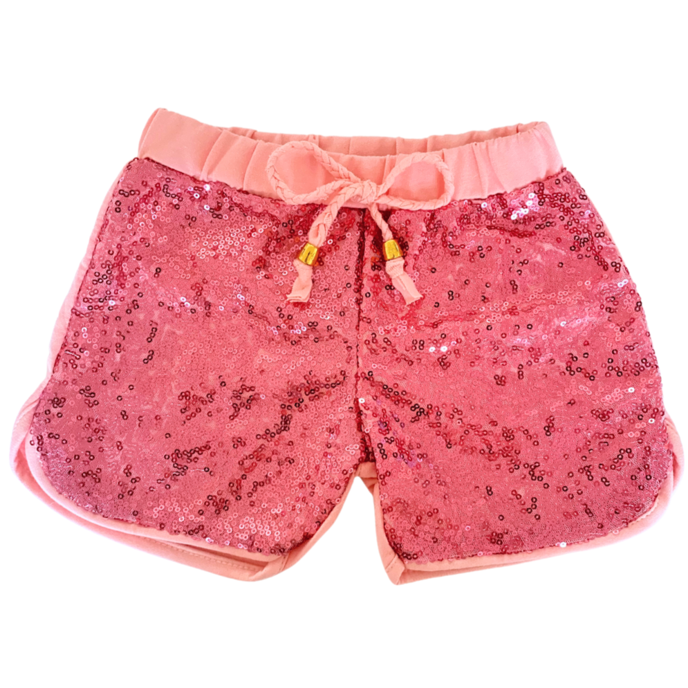 sparkle glitter sequin pink shorts 
